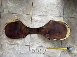 Vintage Leather Saddle Double Pommel bags Horse Ranch Cowboy Western Tack