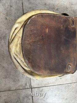 Vintage Leather Saddle Double Pommel bags Horse Ranch Cowboy Western Tack