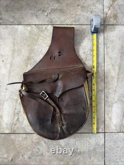 Vintage Leather Saddle Double Pommel bags Horse Ranch Cowboy Western Tack