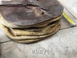 Vintage Leather Saddle Double Pommel bags Horse Ranch Cowboy Western Tack