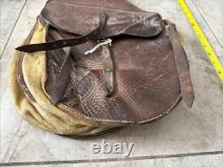 Vintage Leather Saddle Double Pommel bags Horse Ranch Cowboy Western Tack