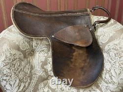 Vintage Leather Saddle Set with HS Herm Sprenger Stirrups 12.4cm & FLECK Crop