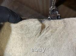 Vintage Leather Saddle Set with HS Herm Sprenger Stirrups 12.4cm & FLECK Crop