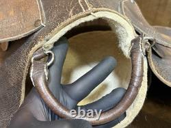 Vintage Leather Saddle Set with HS Herm Sprenger Stirrups 12.4cm & FLECK Crop