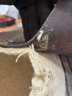 Vintage Leather Saddle Set with HS Herm Sprenger Stirrups 12.4cm & FLECK Crop