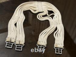 Vintage Leather Saddle Set with HS Herm Sprenger Stirrups 12.4cm & FLECK Crop