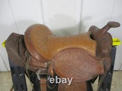 Vintage Leather Western Trail Style Horse Riding Saddle Model #1432
