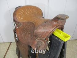 Vintage Leather Western Trail Style Horse Riding Saddle Model #1432