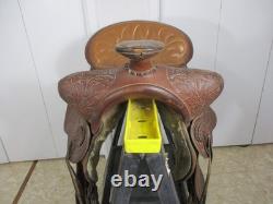 Vintage Leather Western Trail Style Horse Riding Saddle Model #1432