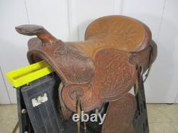 Vintage Leather Western Trail Style Horse Riding Saddle Model #1432