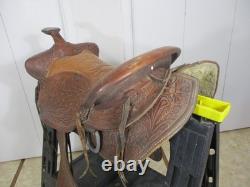 Vintage Leather Western Trail Style Horse Riding Saddle Model #1432