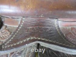 Vintage Leather Western Trail Style Horse Riding Saddle Model #1432
