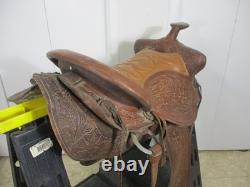 Vintage Leather Western Trail Style Horse Riding Saddle Model #1432