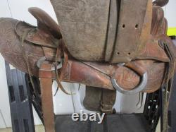 Vintage Leather Western Trail Style Horse Riding Saddle Model #1432