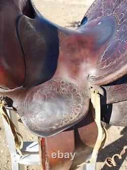 Vintage Marked Saddle #529 4927 11½ Seat Tooled