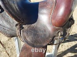 Vintage Marked Saddle #529 4927 11½ Seat Tooled