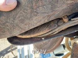 Vintage Marked Saddle #529 4927 11½ Seat Tooled