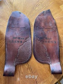Vintage McKee Arena Saddle Fenders Oklahoma RARE Western Rodeo Tooled Leather