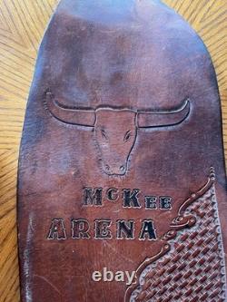 Vintage McKee Arena Saddle Fenders Oklahoma RARE Western Rodeo Tooled Leather