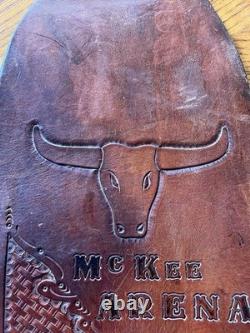 Vintage McKee Arena Saddle Fenders Oklahoma RARE Western Rodeo Tooled Leather