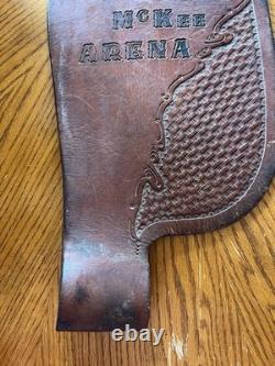 Vintage McKee Arena Saddle Fenders Oklahoma RARE Western Rodeo Tooled Leather