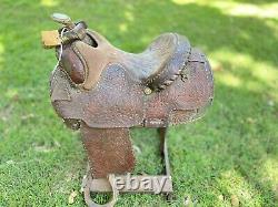 Vintage McLelland's Equitation Seat Western Buck Stitched Saddle -Needs some TLC