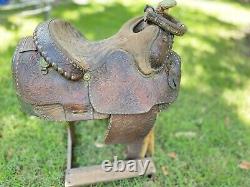 Vintage McLelland's Equitation Seat Western Buck Stitched Saddle -Needs some TLC