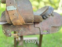 Vintage McLelland's Equitation Seat Western Buck Stitched Saddle -Needs some TLC