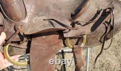 Vintage N. Porter Co. 14 Steer Wrestlimg Saddle As Is