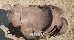 Vintage N. Porter Co. 14 Steer Wrestlimg Saddle As Is