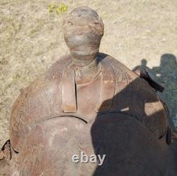 Vintage N. Porter Co. 14 Steer Wrestlimg Saddle As Is