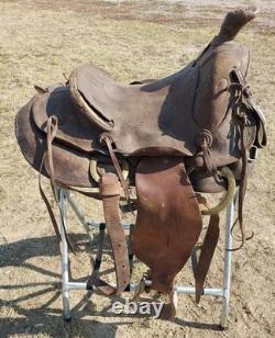 Vintage N. Porter Co. 14 Steer Wrestlimg Saddle As Is