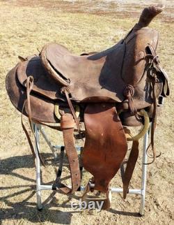 Vintage N. Porter Co. 14 Steer Wrestlimg Saddle As Is