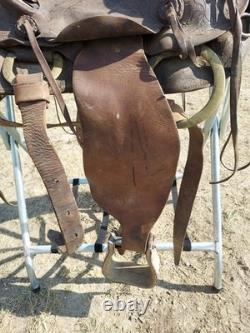 Vintage N. Porter Co. 14 Steer Wrestlimg Saddle As Is