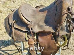 Vintage N. Porter Co. 14 Steer Wrestlimg Saddle As Is