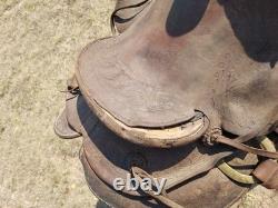 Vintage N. Porter Co. 14 Steer Wrestlimg Saddle As Is