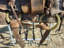 Vintage N. Porter Co. 14 Steer Wrestlimg Saddle As Is