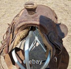 Vintage N. Porter Co. 14 Steer Wrestlimg Saddle As Is