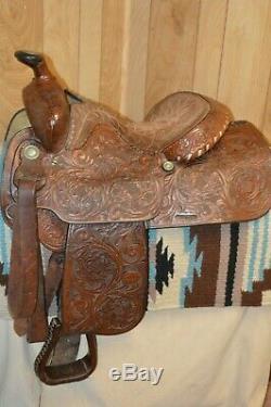 Vintage Original Billy Cook Greenville Western Saddle 15 inches
