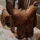 Vintage Pugsley And Cia Salesman Leather Saddle