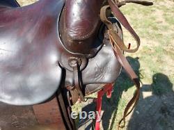 Vintage R. T Frazier Pueblo Colo. High Back Buckaroo Western Saddle 14½ seat
