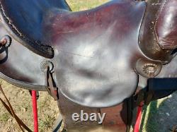 Vintage R. T Frazier Pueblo Colo. High Back Buckaroo Western Saddle 14½ seat