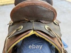 Vintage R. T Frazier Pueblo Colo. High Back Buckaroo Western Saddle 14½ seat