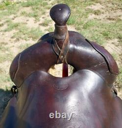 Vintage R. T Frazier Pueblo Colo. High Back Buckaroo Western Saddle 14½ seat