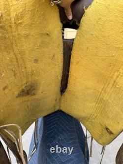 Vintage R. T Frazier Pueblo Colo. High Back Buckaroo Western Saddle 14½ seat