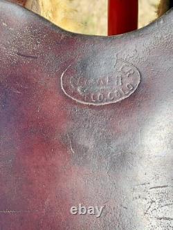 Vintage R. T Frazier Pueblo Colo. High Back Buckaroo Western Saddle 14½ seat