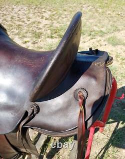 Vintage R. T Frazier Pueblo Colo. High Back Buckaroo Western Saddle 14½ seat