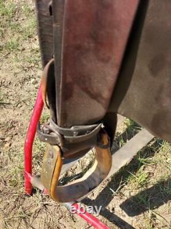 Vintage R. T Frazier Pueblo Colo. High Back Buckaroo Western Saddle 14½ seat