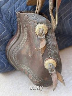 Vintage R. T Frazier Pueblo Colo. High Back Buckaroo Western Saddle 14½ seat