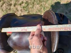 Vintage R. T Frazier Pueblo Colo. High Back Buckaroo Western Saddle 14½ seat